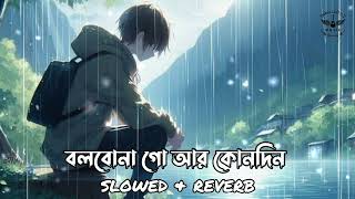 Bolbo Na Go Ar Kono Din  বলবো না গো আর কোনদিন  slowed amp reverb Bengali song [upl. by Teerprug846]