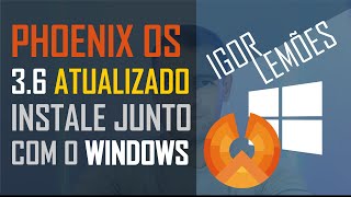 Como Instalar O Phoenix OS Versão 361 Junto Com O Windows  Jogue Free Fire No Computador [upl. by Aihsena]