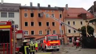 Brand am Oberen Stadtplatz in Deggendorf am 29 Juni 2014 I pnpde [upl. by Martens]