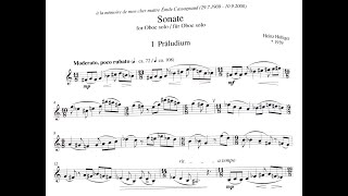 Heinz Holliger  Sonate for oboe with score [upl. by Tuddor624]