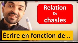 3ème année collège  comment utiliser la relation de chaslesاستعمال علاقة شال [upl. by Ahsinek]