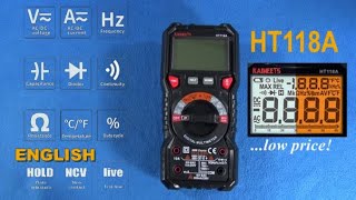 KAIWEETS HT118A 6000 Counts True RMS Digital Multimeter  Since 2020 best sales DMM and for 2021 too [upl. by Ithnan256]