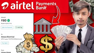 Airtel payment bank account open without video KYC 👎 ₹80 cashback Upi internet tranding rbi money [upl. by Ariaec]