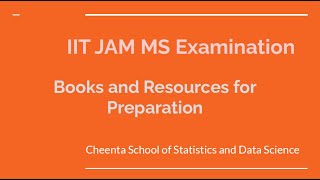 IIT JAM MS Examination Preparation Books and Free Resources  Cheenta School of Statistics [upl. by Ymac]