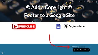 Add a Copyright Footer to a Google Site [upl. by Kihtrak514]