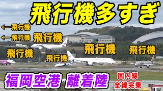 【過密空港】福岡空港は日本一過密！滑走路あたり発着回数最大、とめどない飛行機の離陸と着陸を実況！国内線全路線制覇の旅 スピンオフ [upl. by Sedruol650]