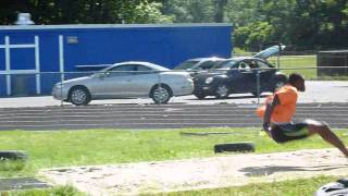 Triple Jump Training  6 stride 1640m Samyr Laine June 2011 [upl. by Annahsit]