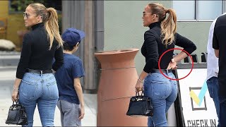 Jennifer Lopez With Her Son Max At School In Santa Monica [upl. by Ardnuas]