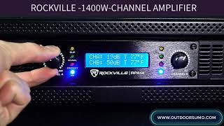 Rockville 5000 Watt Peak 1400w RMS 2 Channel Power Amplifier Pro DJ Amp RPA12 review by Outdoorsumo [upl. by Lubin]