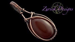 Wire Wrapping Tutorial Simple Wire Wrapped Cabochon Pendant Great For Beginners [upl. by Drawde]