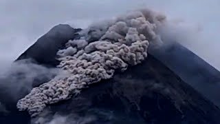 Pyroclastic flows Mt Merapi Java Indonesia [upl. by Mecke]