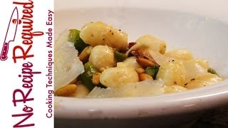 Gnocchi with Asparagus amp Bacon  NoRecipeRequiredcom [upl. by Stelu]