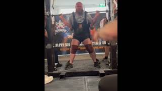 350kg single ply squat at under 125kg BPU british 2024 [upl. by Hatti]