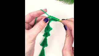 Häkeln Eine Weihnachtsgirlande crochet stricken knitting muster handmade [upl. by Fremont]