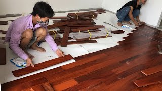 How To Install Hardwood Flooring Fast Excellent Bedroom With Milling Groove amp Ridge Hardwood Floors [upl. by Desiri]