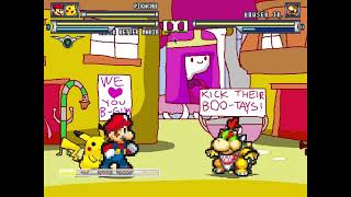 Mugen Request 58 Super Better Mario and Pikachu vs Bowser Jr [upl. by Det]