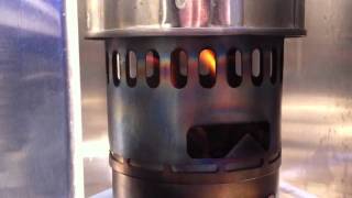 EVERNEW Ti ALCOHOL STOVE STAND Wood burning [upl. by Mungo]