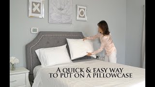 A quick and easy way to put on your pillowcase How to [upl. by Henig]