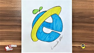 How to draw Internet Browser Logo [upl. by Goode]