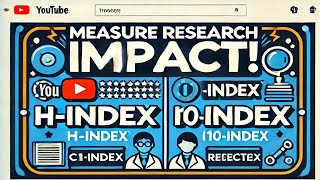 Measuring Research Impact Understanding HIndex and i10Index [upl. by Jobey62]