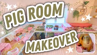 BRAND NEW GUINEA PIG ROOM MAKEOVER ❤ Stacked CampC Cages [upl. by Eatnahc]