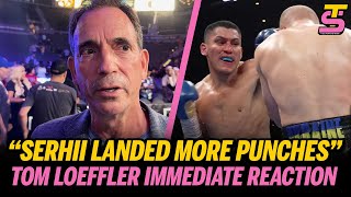 Tom Loeffler IMMEDIATE REACTION after Serhii Bohachuk BEATEN by Vergil Ortiz Jr [upl. by Sihunn]