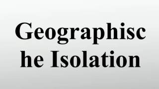 Geographische Isolation [upl. by Ynnaf]