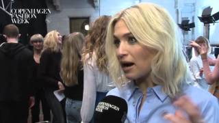 Christiane SchaumburgMüller Host Zalando  Backstage Interview AW16 [upl. by Miharba]