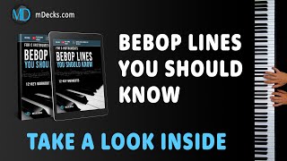 Bebop Lines You Should Know  Jazz Improvisation Exercises jazzpianolessons jazzimprovisation [upl. by Treborsemaj494]