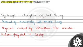 Ctenophore polyclad theory was first suggested by [upl. by Anyt]