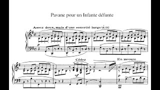 Ravel  Pavane pour une infante défunte piano score [upl. by Gwyneth]