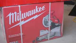 Review of Milwaukee 12quot Dual Bevel Sliding Compound Miter Saw 695520 and Unboxing Part 1 [upl. by Nnylyar33]