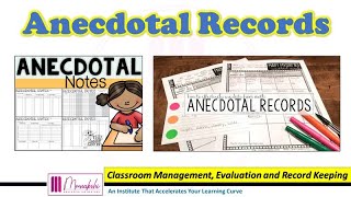 Anecdotal Records Classroom Management and Record Keeping  Anecdotal Record Sample BEd MEd [upl. by Clarance114]