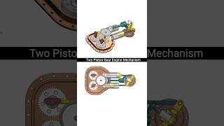 Two piston gear engine Mechanism mechanism engine gear shortsfeed shorts engineering [upl. by Eliezer]