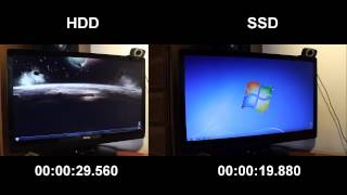 SSD vs HDD Windows 7 Boot Time SATA 2 [upl. by Aillicirp]