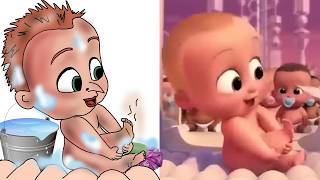 Baby Boss l Dance Monkey Drawing Meme l Funny BABY [upl. by Lua185]