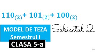 Teza la matematica Semestrul 1 PARTEA 2 Clasa 5 matematicaclasa5 tezamatematicaclasa5 [upl. by Aiclid]