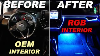 Car Interior Ambient Lighting RGB LED Glow Kit Review Universal Kit for all Vehicles [upl. by Colville]