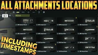 Ghost Recon Breakpoint  ALL ATTACHMENTS BLUEPRINTS LOCATION timestamps included [upl. by Bunnie743]