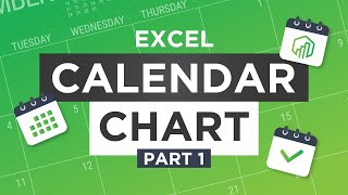 Build a Calendar Chart in Excel Excel Charts Tutorial [upl. by Eddana]