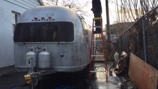 Airstream Polishing Part 1 Removing the Plasticoat Time Lapse [upl. by Eelaroc917]