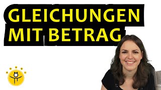 GLEICHUNGEN mit BETRAG lösen – Betragsgleichungen Fallunterscheidung Beispiel [upl. by Illib]