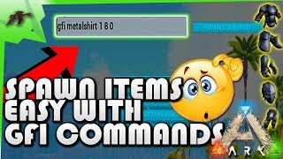 How To Spawn Items EASY GFI CommandsCodesNew Admin Commands Ark Survival Evolved xboxps4pc [upl. by Esinehc]