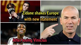 New comment from Zidane on Vinicius Junior losing the Ballon dOr to Rodri [upl. by Nwavahs356]