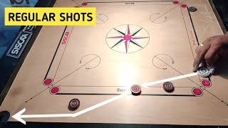 Useful regular carrom trick shots carrom board trick shots  carrom board game [upl. by Ardra262]