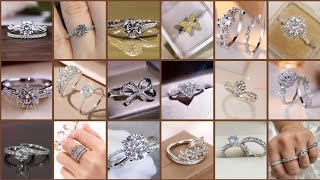 modern trendy engagementparty wear silver rings design ideas [upl. by Arbmat]