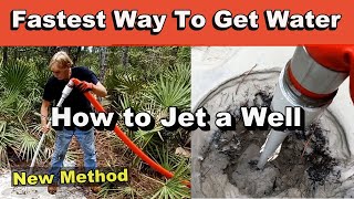 Fastest Way To Get Water  NEW METHOD  How to Jet Drill a Well using a Mud Pump and Pressure Washer [upl. by Nauqad]