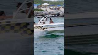 Glassstream power boat after the sandbar hauloverinlet [upl. by Annaid]