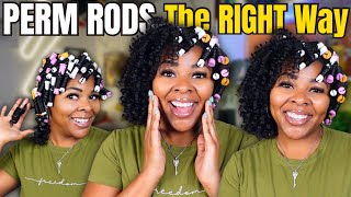 The Easiest Way To Do a PERM ROD SET  Perm Rods on Natural Hair  Step by Step [upl. by Gierk]