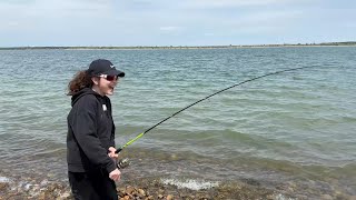 Lake Texoma Fishing Trip with my Daughter  Spring Time Topwatwr Action [upl. by Nahtnamas205]